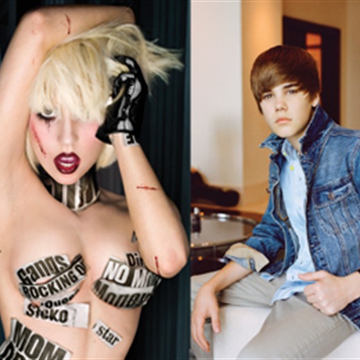 Justin Bieber y Lady Gaga, los reyes de Twitter