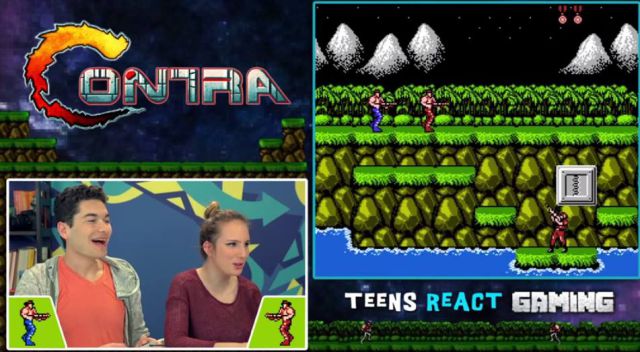 La reacción de algunos jóvenes tratando de jugar Contra de 1987