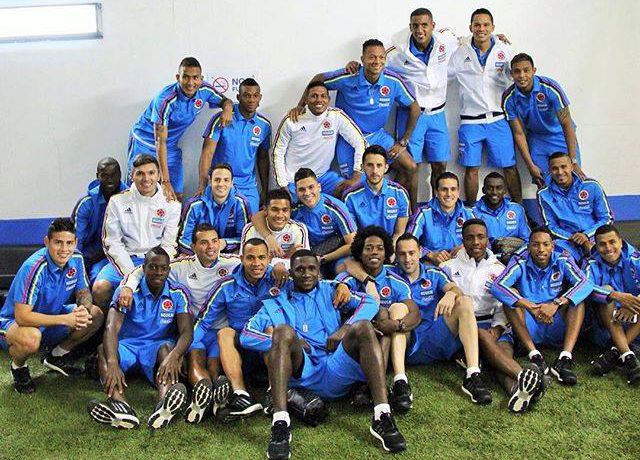 La alegría de la Selección Colombia antes del partido contra Argentina