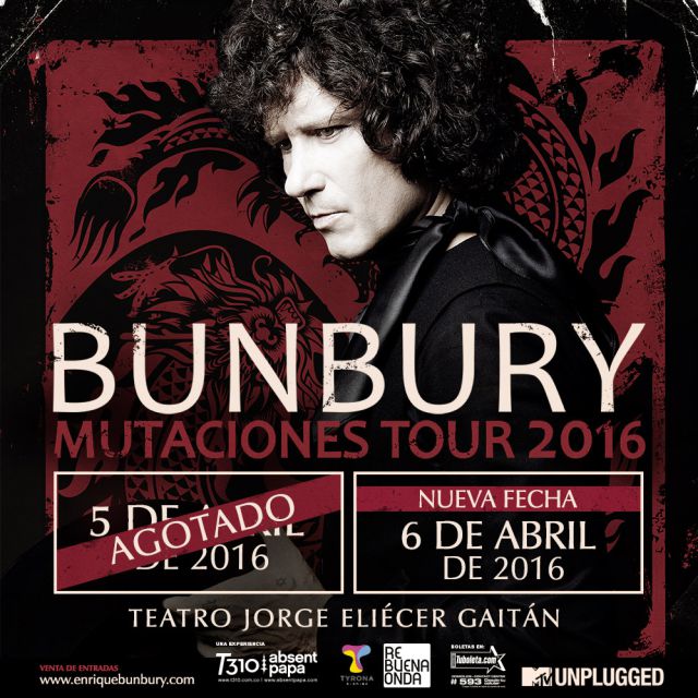 Bunbury agotó la boletería para su primer concierto en Bogotá