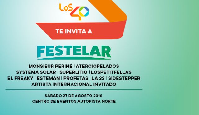 Los 40 es la emisora oficial de Festelar 2016