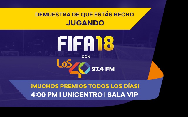 Acepta el reto y juega FIFA18 con LOS40 97.4 FM