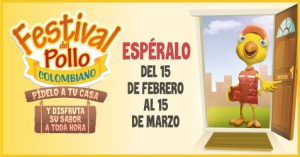 ARRANCA EL FESTIVAL DEL POLLO COLOMBIANO EN 18 CIUDADES DE COLOMBIA