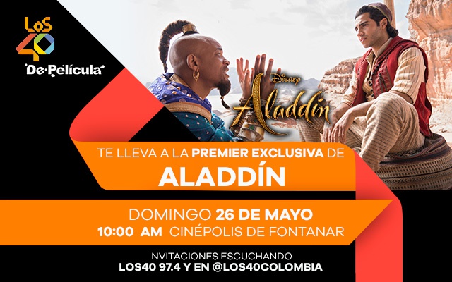 LOS40 y De Película te llevan a una función especial de Aladdín