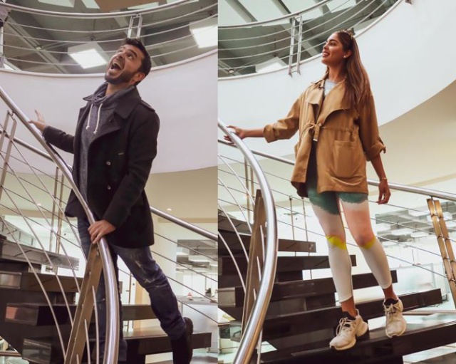 Camila Avella le enseñó a Diego Camargo a modelar para las fotos