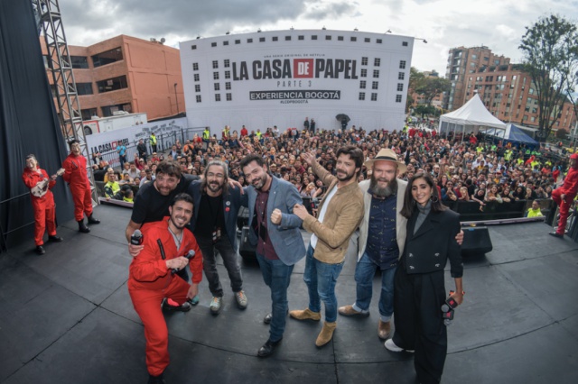 Tato Ojeda de LOS40 De Película estuvo con los protagonistas de “La Casa de Papel 3”