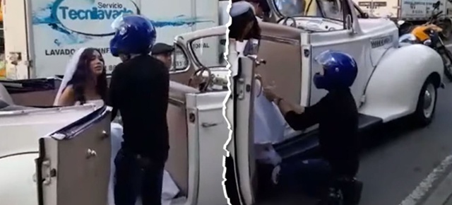 Hombre le implora a su ex novia que no se case antes de llegar a la iglesia