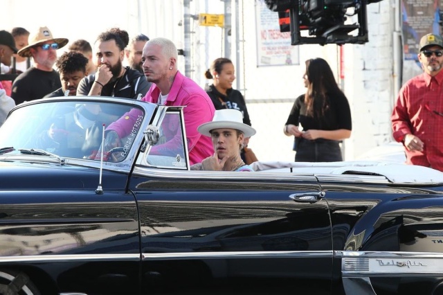 Justin Bieber y J Balvin fueron vistos grabando 'La Bomba'