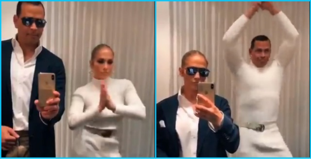 El reto que hizo bailar al novio de JLo con un ajustado vestido de mujer