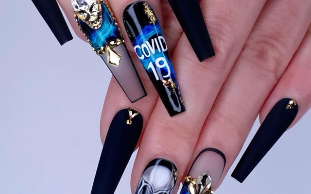 Manicure inspirado en el coronavirus se toma las redes sociales