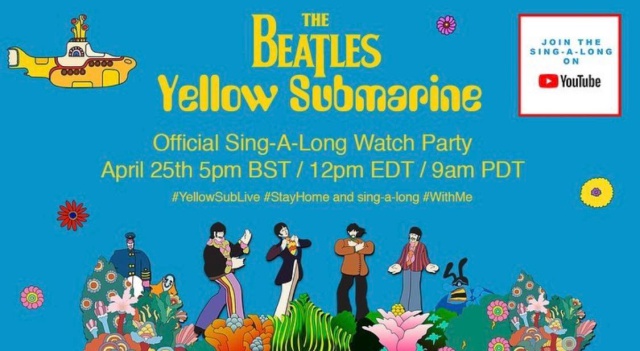The Beatles invitan a una gran fiesta colectiva para cantar y ver juntos 'Yellow Submarine'
