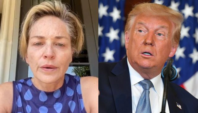 Sharon Stone llama “asesino” a Donald Trump por el manejo que le ha dado a la pandemia