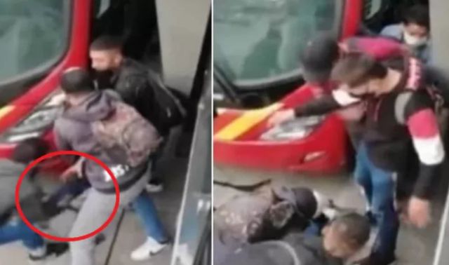 Usuarios de Transmilenio cogen a golpes a ladrón que se escondió luego de delinquir