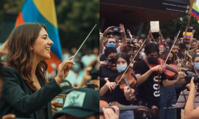 Susana Boreal, la directora de orquesta que alegró a Medellín con su música en el Paro Nacional