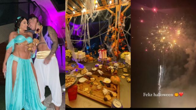 Andrea Valdiri y Felipe Saruma tiran la casa por la ventana con gran celebración de Halloween
