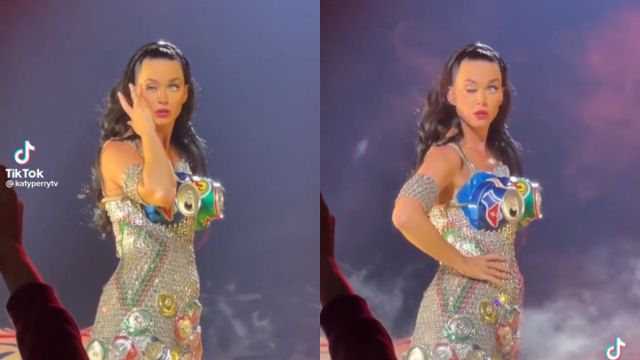 Video: A Katty Perry se le cayó el párpado en medio de un concierto