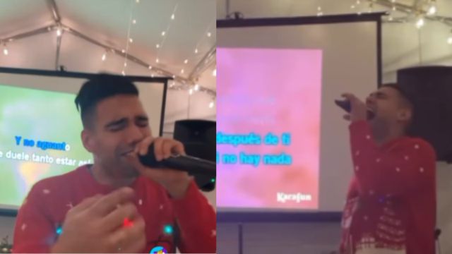 ¿Ahora es cantante? Llueven comentarios a Falcao por concierto de karaoke
