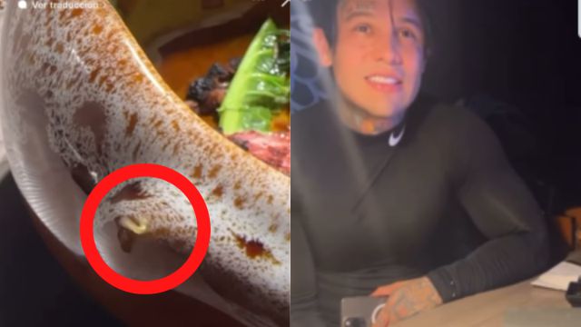 ¡Que asco! A Yeferson Cossio le salió un gusano mientras comía en un restaurante de Cali