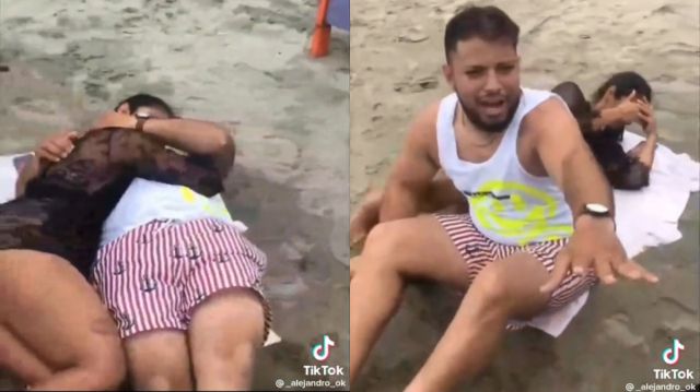 “¡Qué lindo tu trabajo, mi amor!”: le dijo que iba a trabajar y lo encontró entrepiernado en la playa