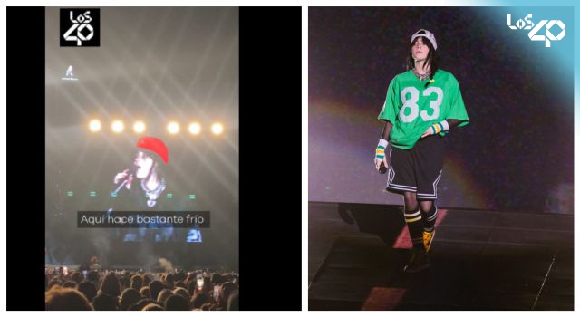 Billie Eilish se congeló con el frío de Bogotá: