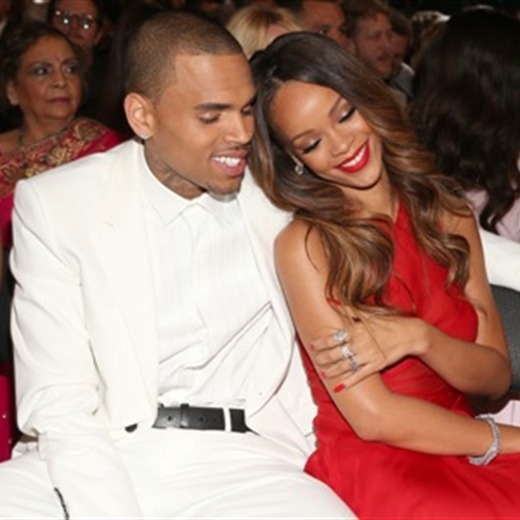 Chris Brown y Rihanna se mostraron muy felices en los Grammy