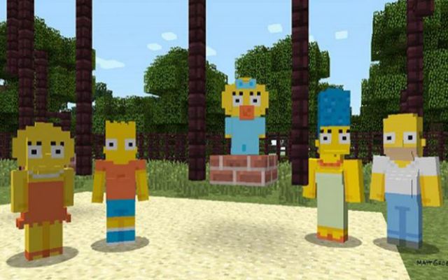 Los Simpsons ya están disponibles en la nueva expansión de Minecraft