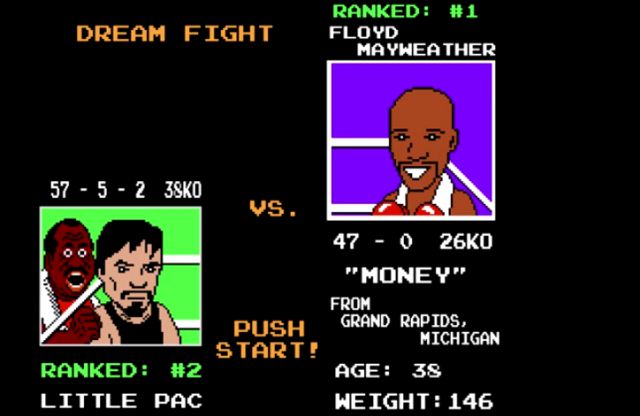 Recrean pelea de Floyd Mayweather y Manny Pacquiao en Nintendo