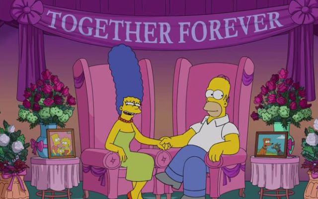 Marge y Homero desmienten rumores de separación con este video