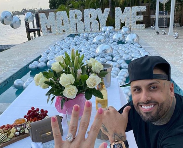 Nicky Jam le propuso matrimonio a su novia
