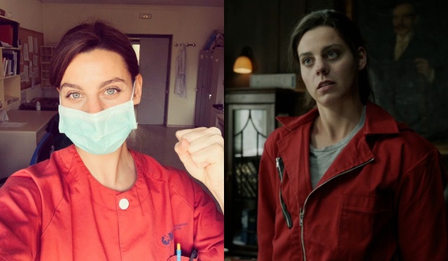 Una actriz de La Casa de Papel lucha como enfermera contra el coronavirus