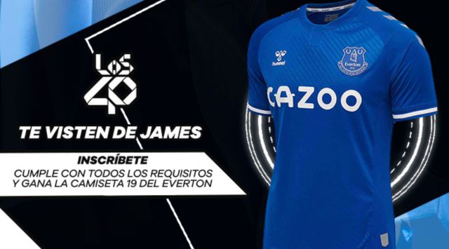 ¡Gánate la camiseta oficial de James Rodríguez en el Everton!