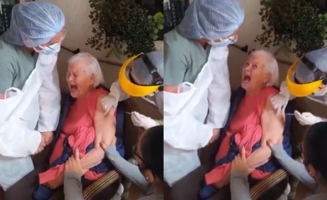 “¡Ay, juep…!”: La graciosa reacción de una abuelita colombiana al ser vacunada