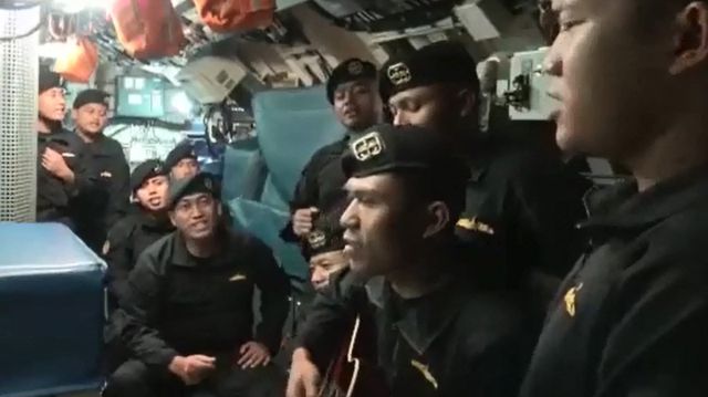Revelan el último video del submarino indonesio que naufragó con 53 tripulantes