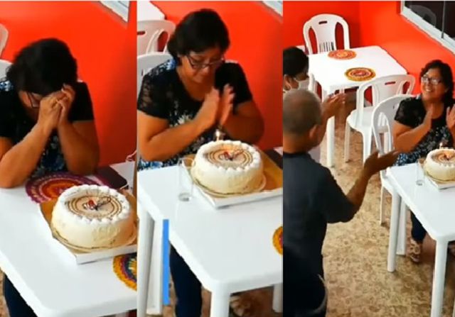 Empleados y clientes de un restaurante celebran el cumpleaños a mujer que dejaron plantada