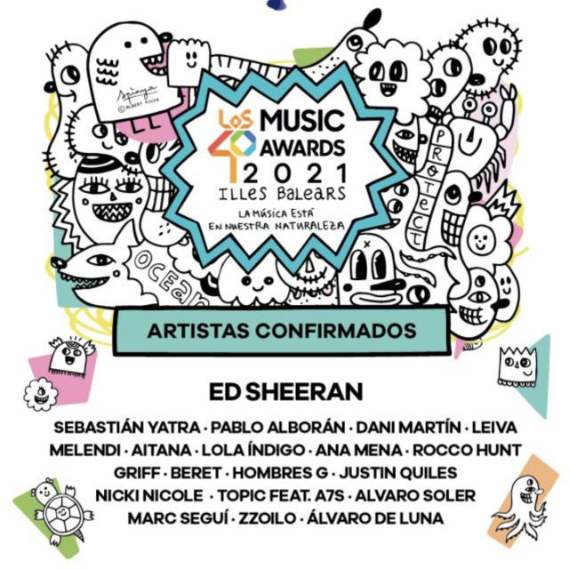 LOS40 MUSIC AWARDS 2021: Ed Sheeran encabeza el cartel de artistas