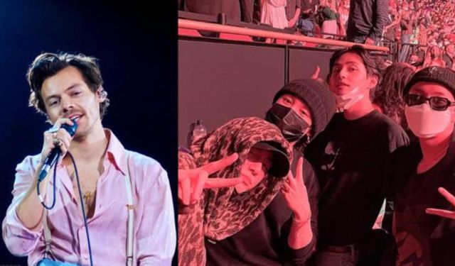 Harry Styles le envía un regalo a BTS durante uno de sus conciertos