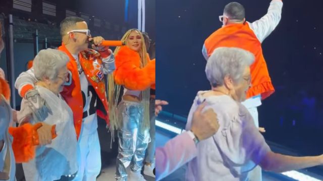 Abuelita reguetonera sorprende bailando en tarima con Daddy Yankee