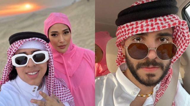 Westcol, Juan Duque y Farina se armaron la gran fiesta en pleno desierto en Qatar