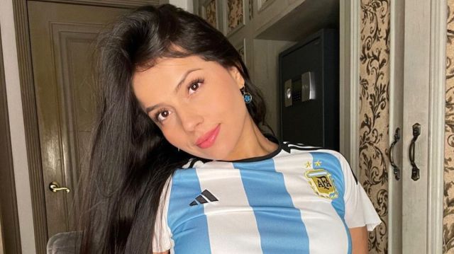 Aida Cortés celebró la victoria de Argentina en el Mundial 2022 bajándose la tanguita