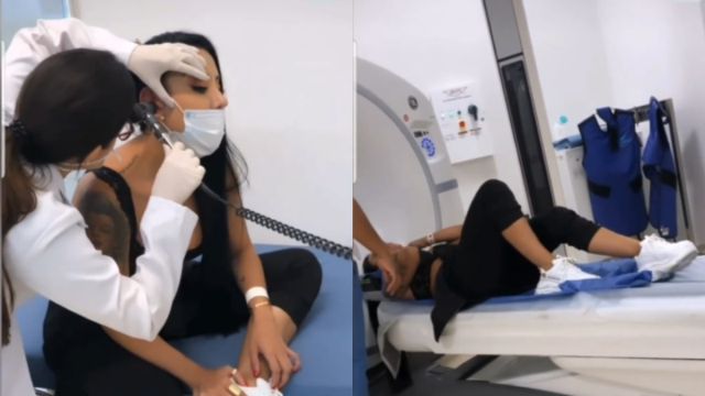 Marcela Reyes tuvo que ser hospitalizada por una infección en sus perforaciones