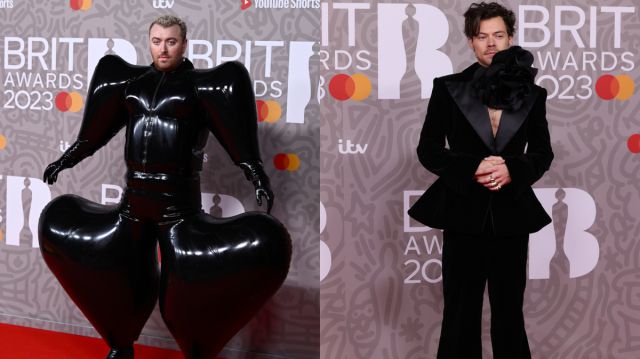 Sam Smith y el extraño traje inflado que lució en los Brit Awards; Harry  Styles tampoco se salva: Sam Smith y el extraño traje inflado que lució en  los Brit Awards; Harry