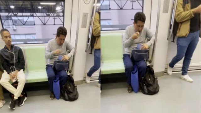 “¿Por qué se burlan?”, usuarios defienden a sujeto que sacó la coca del almuerzo en el metro de Medellín