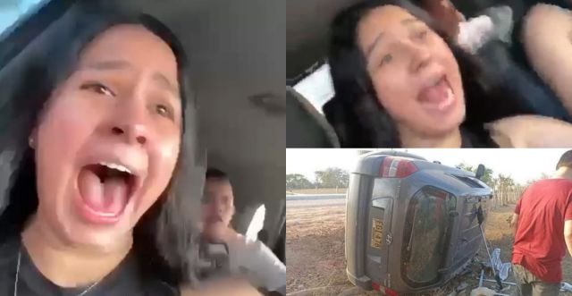 Jóvenes se accidentan en el vehículo de sus padres por estar grabando un video para Tiktok
