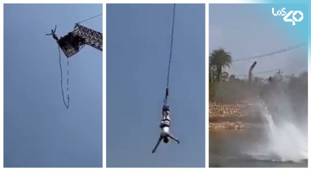 A turista se le rompió la cuerda cuando saltó en bungee, por poco pierde la vida