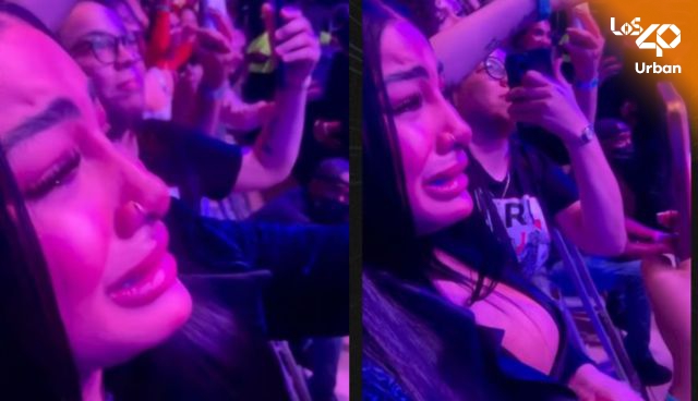 Yailin llorando en concierto de Ana Gabriel y cantando: 